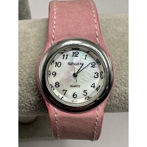 Gruen GR8800 Ladies Cuff MOP Watch New Battery 31MM 6.5" G50